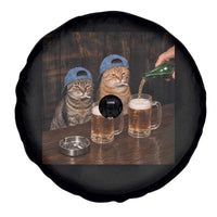 Funny Smoking Cats Drinking Beer at the Bar Spare Tire Cover Funny Bad Boys Cigarette Kitty Gen Z Meme