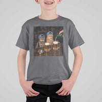 Funny Smoking Cats Drinking Beer at the Bar T Shirt For Kid Funny Bad Boys Cigarette Kitty Gen Z Meme