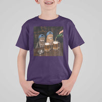 Funny Smoking Cats Drinking Beer at the Bar T Shirt For Kid Funny Bad Boys Cigarette Kitty Gen Z Meme