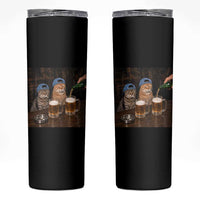 Funny Smoking Cats Drinking Beer at the Bar Skinny Tumbler Funny Bad Boys Cigarette Kitty Gen Z Meme
