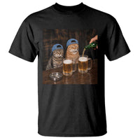 Funny Smoking Cats Drinking Beer at the Bar T Shirt Funny Bad Boys Cigarette Kitty Gen Z Meme