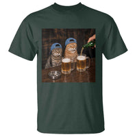 Funny Smoking Cats Drinking Beer at the Bar T Shirt Funny Bad Boys Cigarette Kitty Gen Z Meme