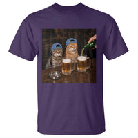 Funny Smoking Cats Drinking Beer at the Bar T Shirt Funny Bad Boys Cigarette Kitty Gen Z Meme