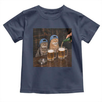 Funny Smoking Cats Drinking Beer at the Bar Toddler T Shirt Funny Bad Boys Cigarette Kitty Gen Z Meme