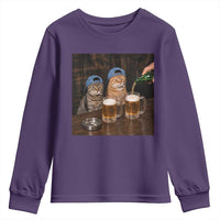 Funny Smoking Cats Drinking Beer at the Bar Youth Sweatshirt Funny Bad Boys Cigarette Kitty Gen Z Meme