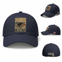 Black Cat Biting Shark Anime Graphic Japanese Baseball Cap Vintage Graphic Ukiyo-e Art