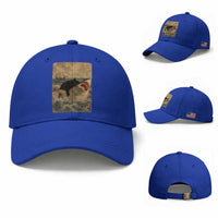 Black Cat Biting Shark Anime Graphic Japanese Baseball Cap Vintage Graphic Ukiyo-e Art