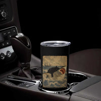 Black Cat Biting Shark Anime Graphic Japanese Tumbler Cup Vintage Graphic Ukiyo-e Art
