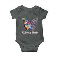 Fight Cancer In All Colors Baby Onesie We Believe In Miracles Cancer Awareness