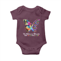 Fight Cancer In All Colors Baby Onesie We Believe In Miracles Cancer Awareness