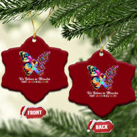 Fight Cancer In All Colors Ceramic Ornament We Believe In Miracles Cancer Awareness