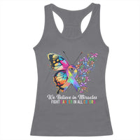 Fight Cancer In All Colors Racerback Tank Top We Believe In Miracles Cancer Awareness
