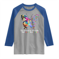 Fight Cancer In All Colors Raglan Shirt We Believe In Miracles Cancer Awareness