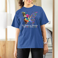 Fight Cancer In All Colors T Shirt For Women We Believe In Miracles Cancer Awareness