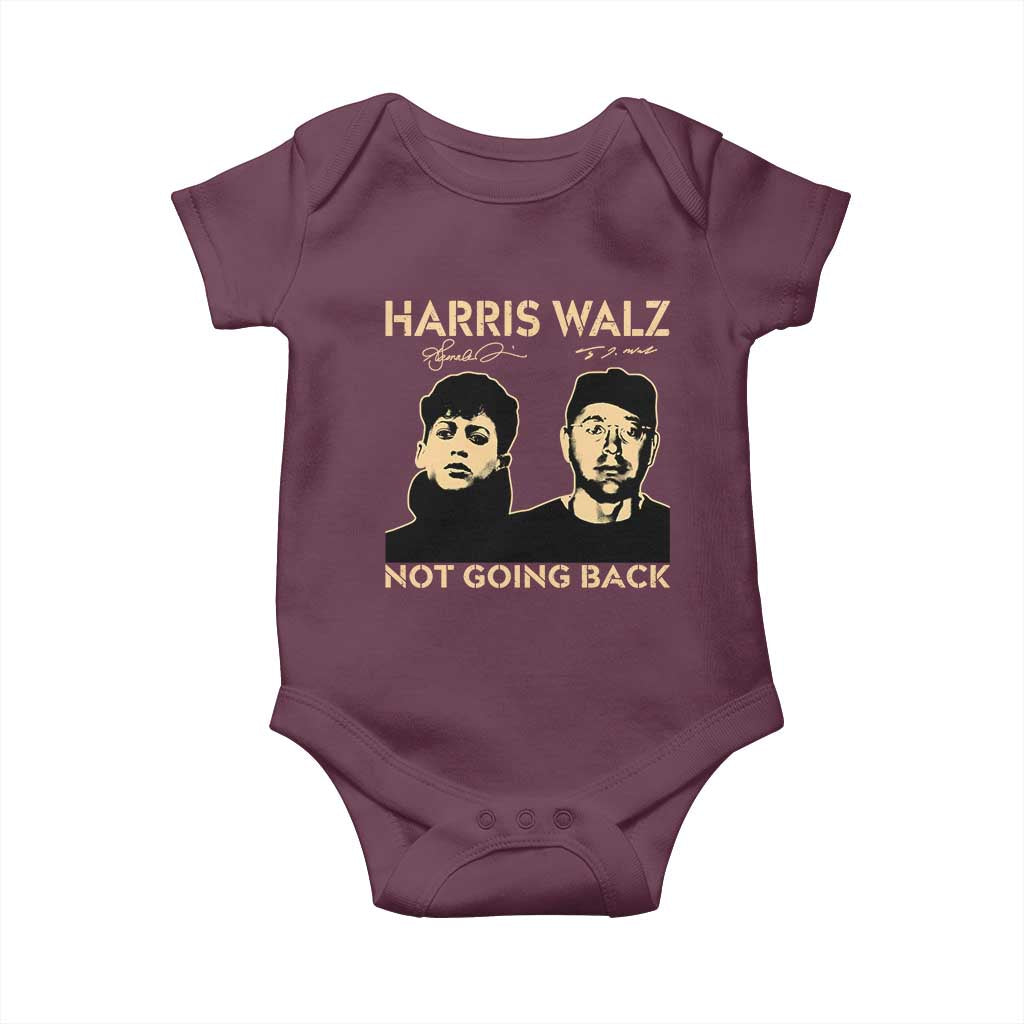 Harris Walz Baby Onesie Retro We Are Not Going Back