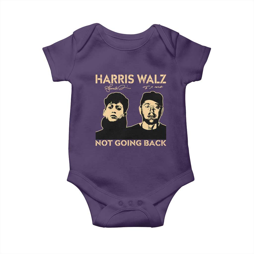 Harris Walz Baby Onesie Retro We Are Not Going Back