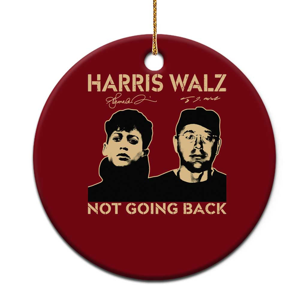 Harris Walz Ceramic Ornament Retro We Are Not Going Back