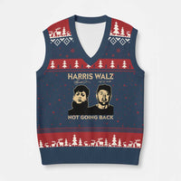 Harris Walz V-Neck Knit Sweater Vest Retro We Are Not Going Back