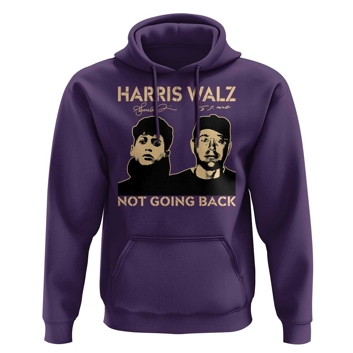 Harris Walz Hoodie Retro We Are Not Going Back