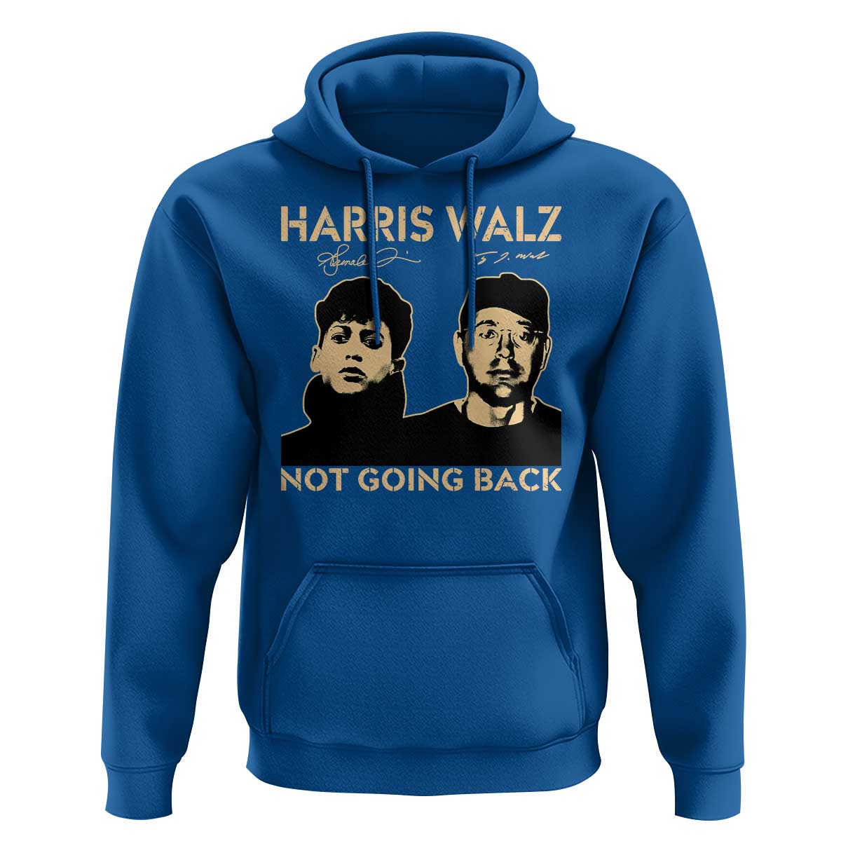 Harris Walz Hoodie Retro We Are Not Going Back