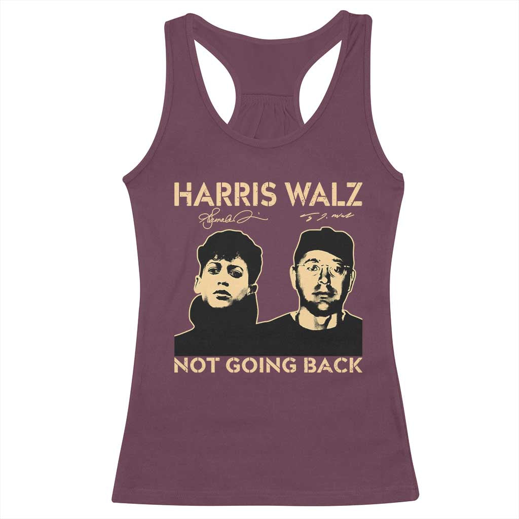 Harris Walz Racerback Tank Top Retro We Are Not Going Back