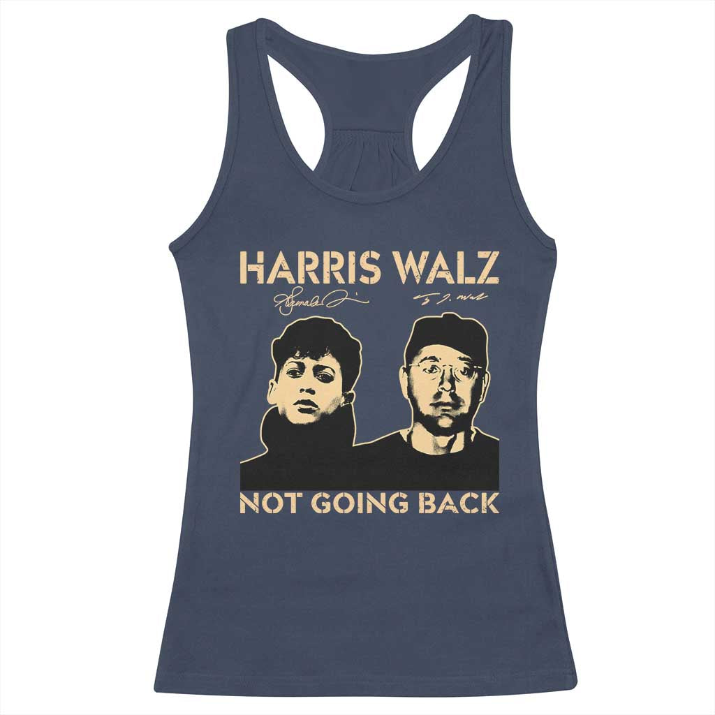 Harris Walz Racerback Tank Top Retro We Are Not Going Back