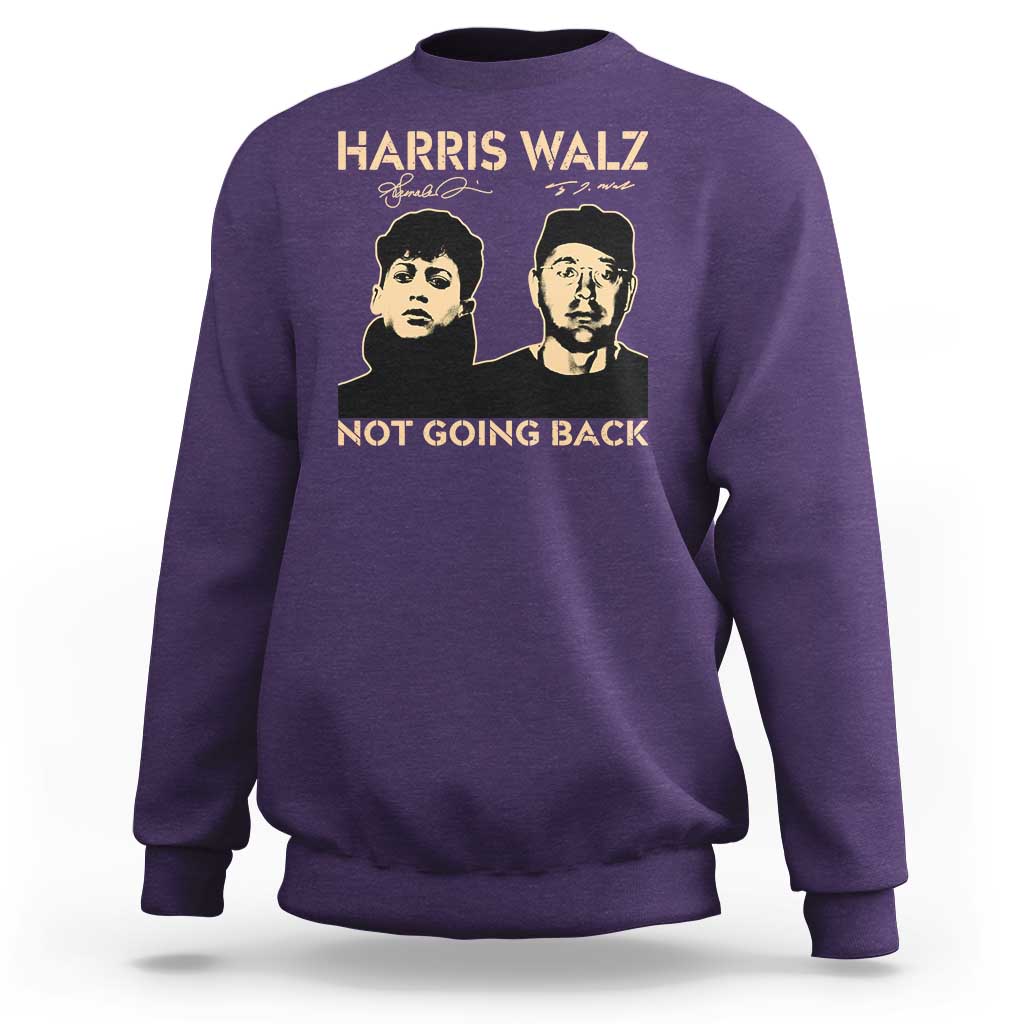 Harris Walz Sweatshirt Retro We Are Not Going Back