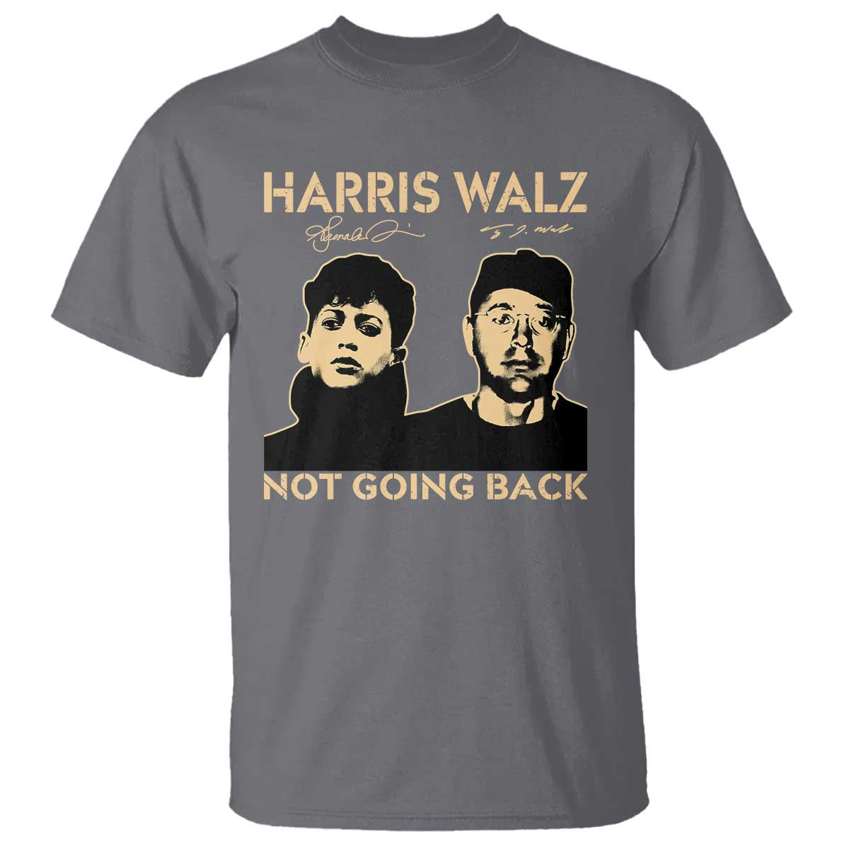 Harris Walz T Shirt Retro We Are Not Going Back