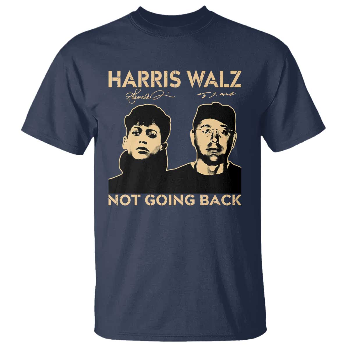 Harris Walz T Shirt Retro We Are Not Going Back