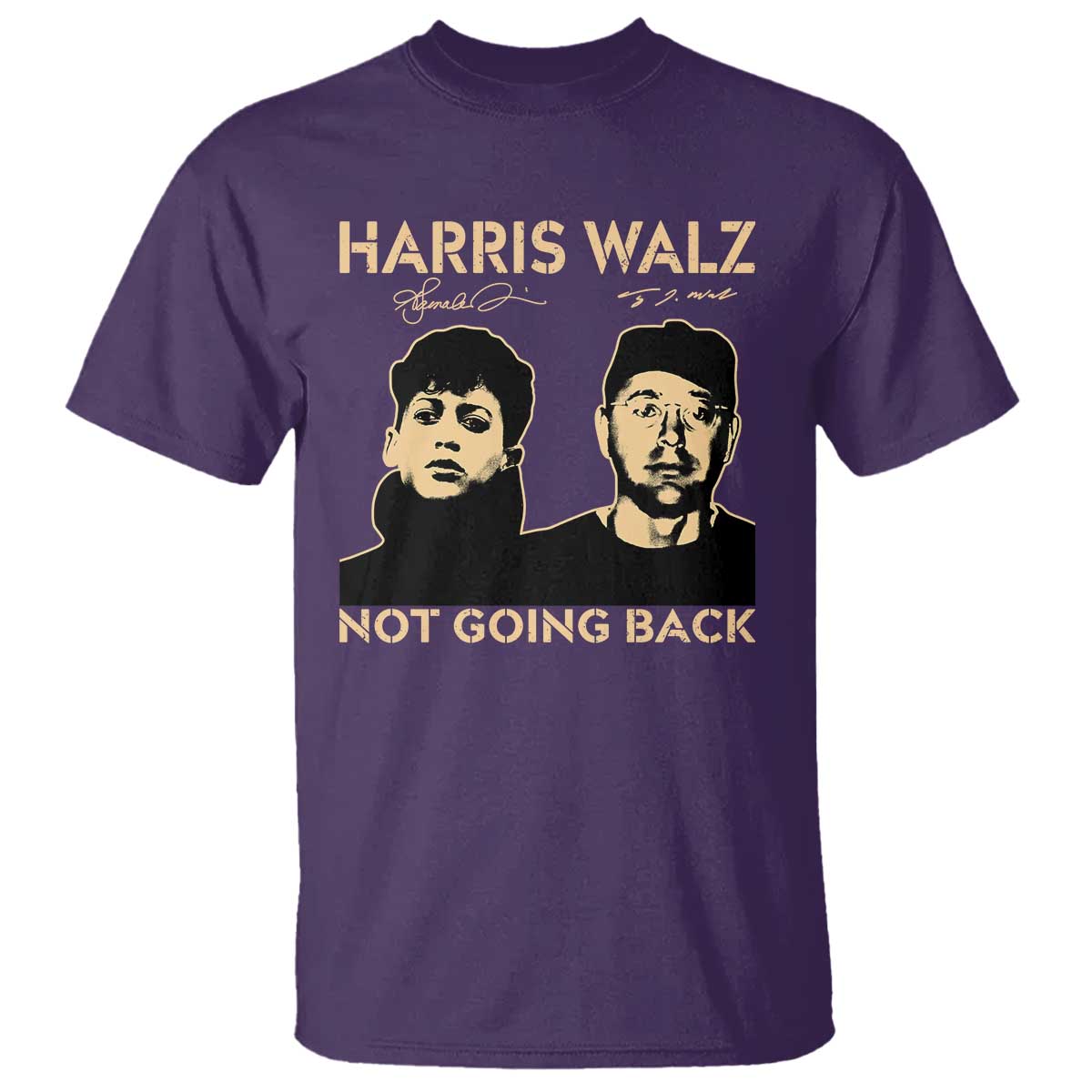 Harris Walz T Shirt Retro We Are Not Going Back