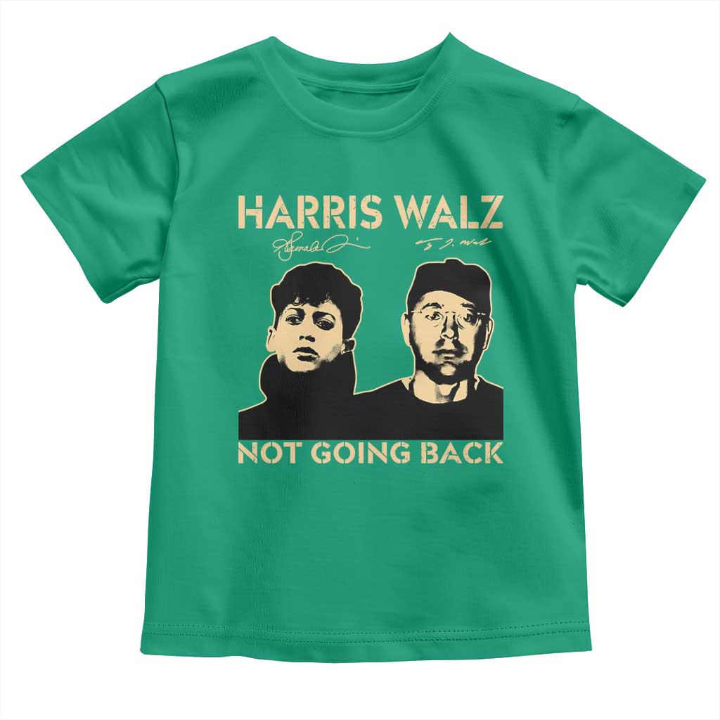 Harris Walz Toddler T Shirt Retro We Are Not Going Back