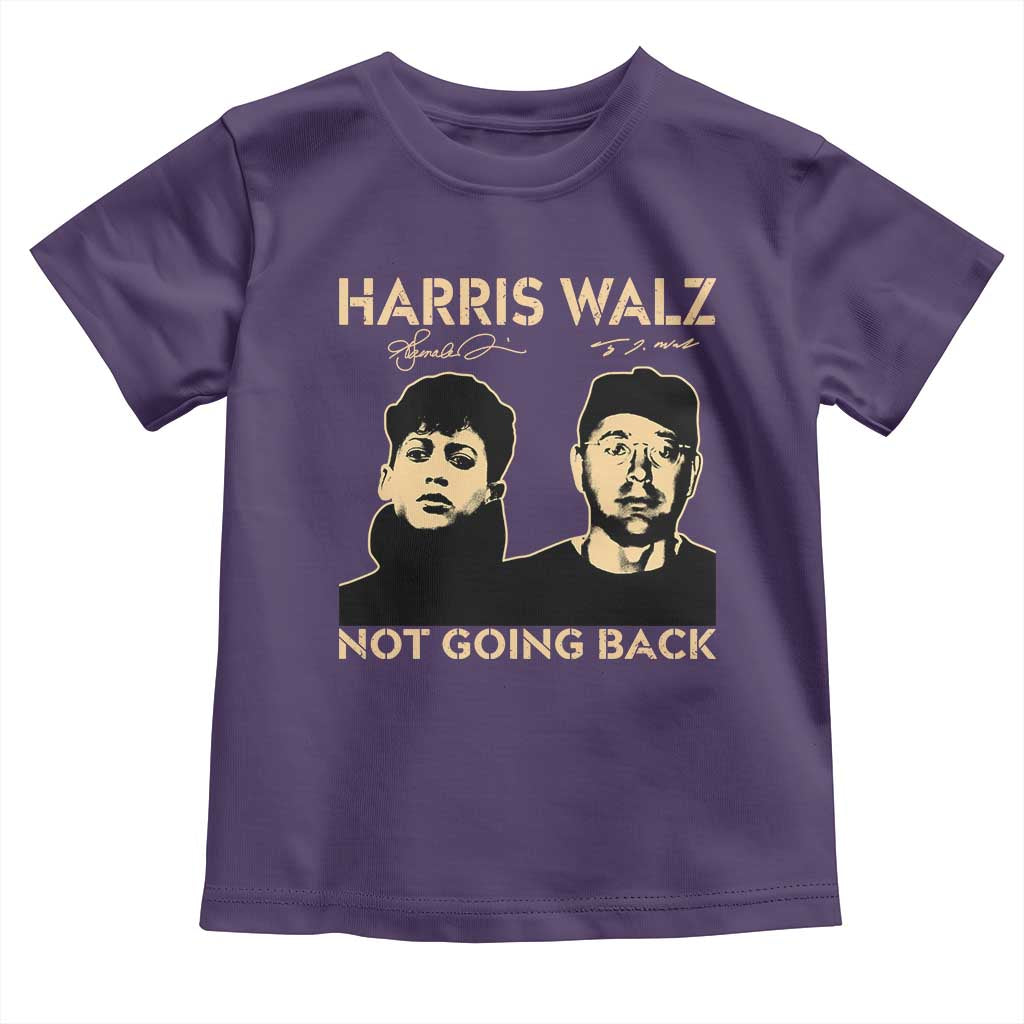 Harris Walz Toddler T Shirt Retro We Are Not Going Back