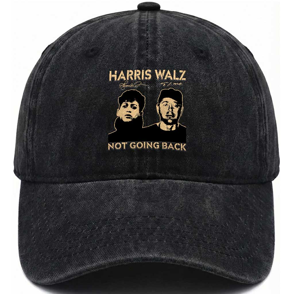 Harris Walz Washed Cotton Baseball Cap Retro We Are Not Going Back