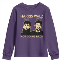 Harris Walz Youth Sweatshirt Retro We Are Not Going Back