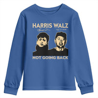 Harris Walz Youth Sweatshirt Retro We Are Not Going Back