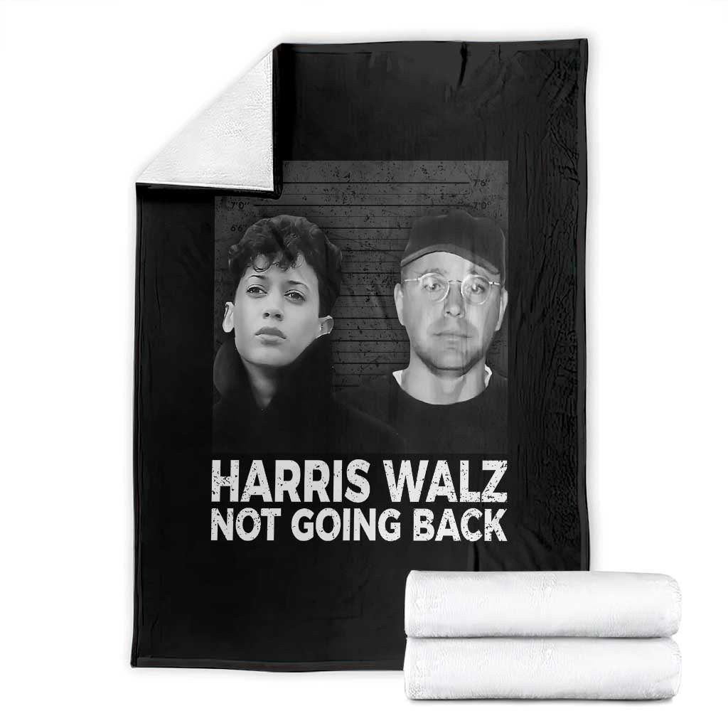 Harris Walz Throw Blanket Vintage We Are Not Going Back