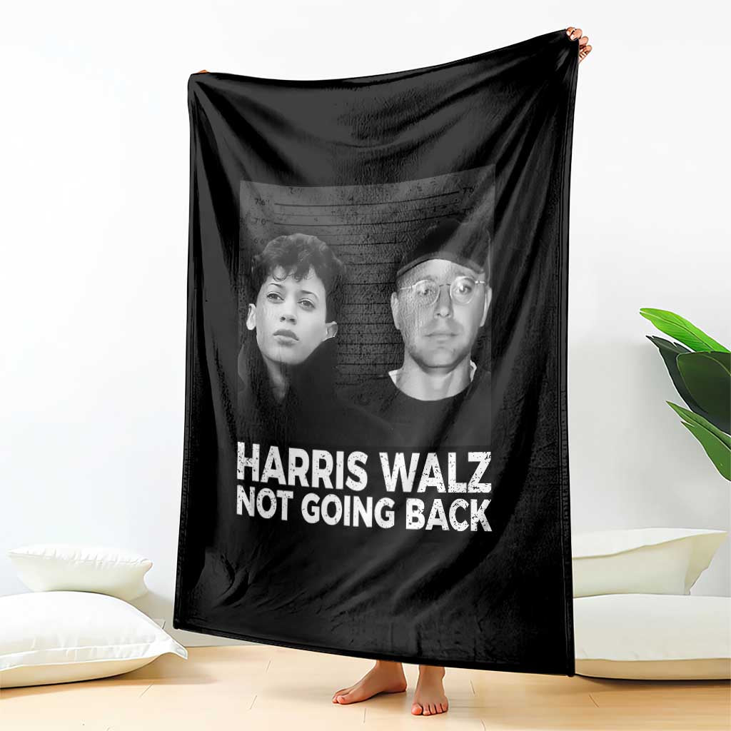 Harris Walz Throw Blanket Vintage We Are Not Going Back