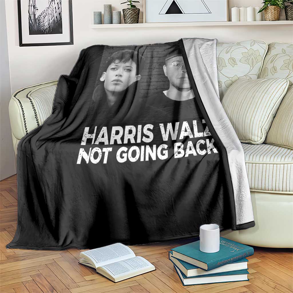 Harris Walz Throw Blanket Vintage We Are Not Going Back