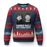 Harris Walz Ugly Christmas Sweater Vintage We Are Not Going Back