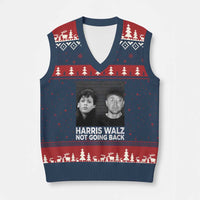 Harris Walz V-Neck Knit Sweater Vest Vintage We Are Not Going Back
