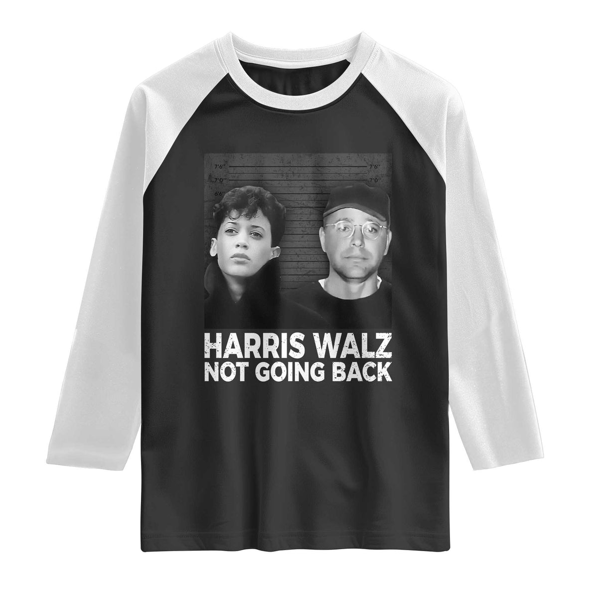Harris Walz Raglan Shirt Vintage We Are Not Going Back