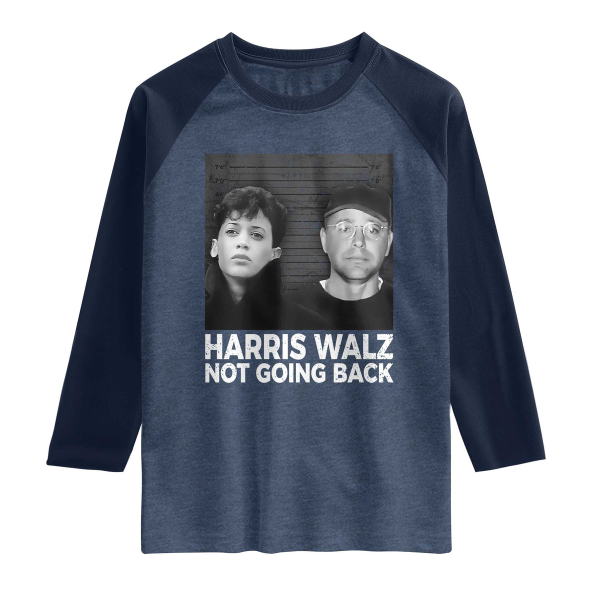 Harris Walz Raglan Shirt Vintage We Are Not Going Back