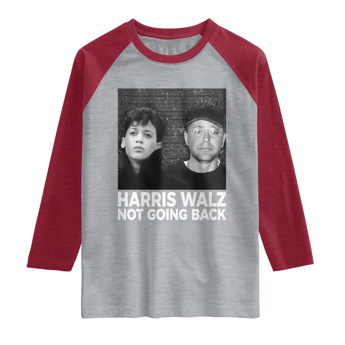 Harris Walz Raglan Shirt Vintage We Are Not Going Back