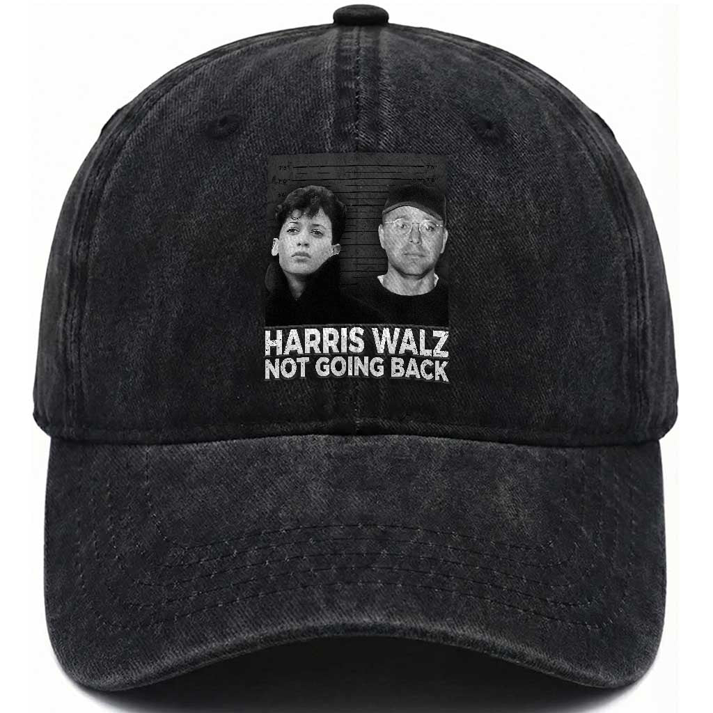 Harris Walz Washed Cotton Baseball Cap Vintage We Are Not Going Back