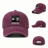 Harris Walz Washed Cotton Baseball Cap Vintage We Are Not Going Back