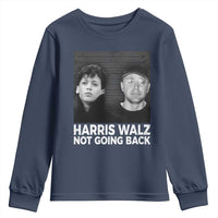 Harris Walz Youth Sweatshirt Vintage We Are Not Going Back