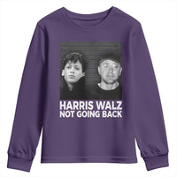Harris Walz Youth Sweatshirt Vintage We Are Not Going Back