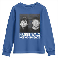 Harris Walz Youth Sweatshirt Vintage We Are Not Going Back