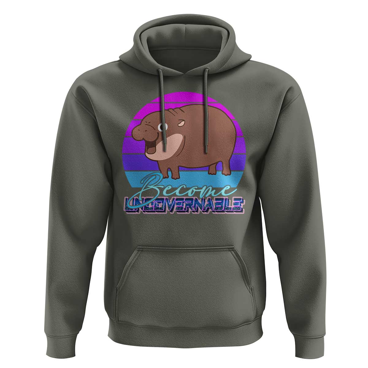 Funny Moo Deng Hoodie Baby Hippo Become Ungovernable