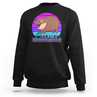 Funny Moo Deng Sweatshirt Baby Hippo Become Ungovernable - Wonder Print Shop